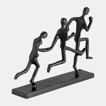 3 Man Running Sculpture