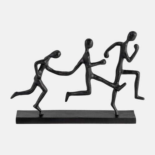 3 Man Running Sculpture