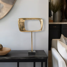 Gold Metal Table Top Deco Sculpture