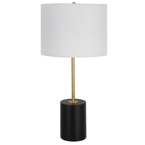 Matte Black and Gold Table Lamp