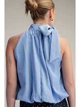 High Neck Tie Wrap Sleeveless Top