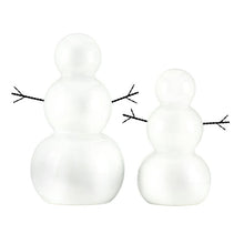 Ceramic Metal Twig Arm Snowman-Large