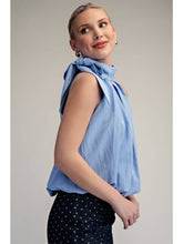 High Neck Tie Wrap Sleeveless Top