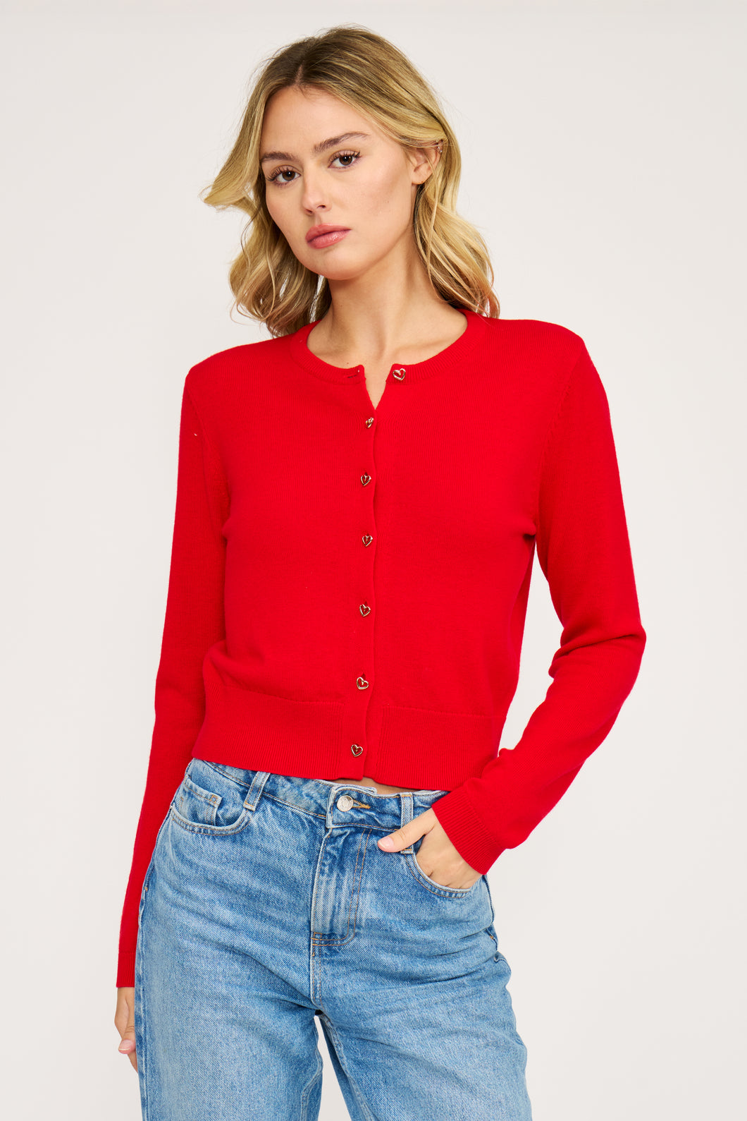 Celeste Heart Button Cardigan