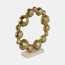 Ring Of Orbs On Marble Base Sculpture