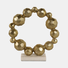 Ring Of Orbs On Marble Base Sculpture