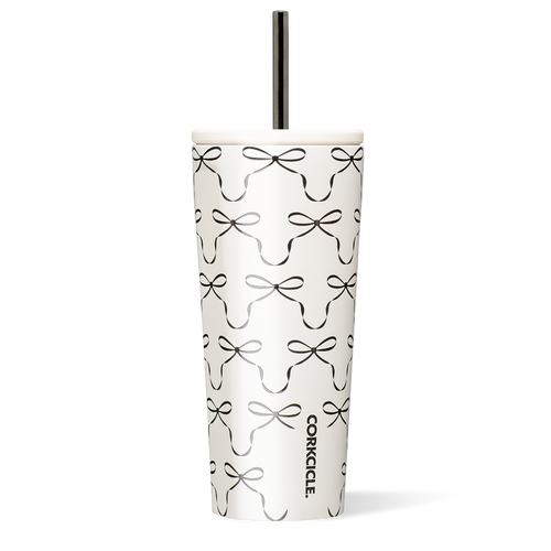 Cold Cup-24oz-Black Bows