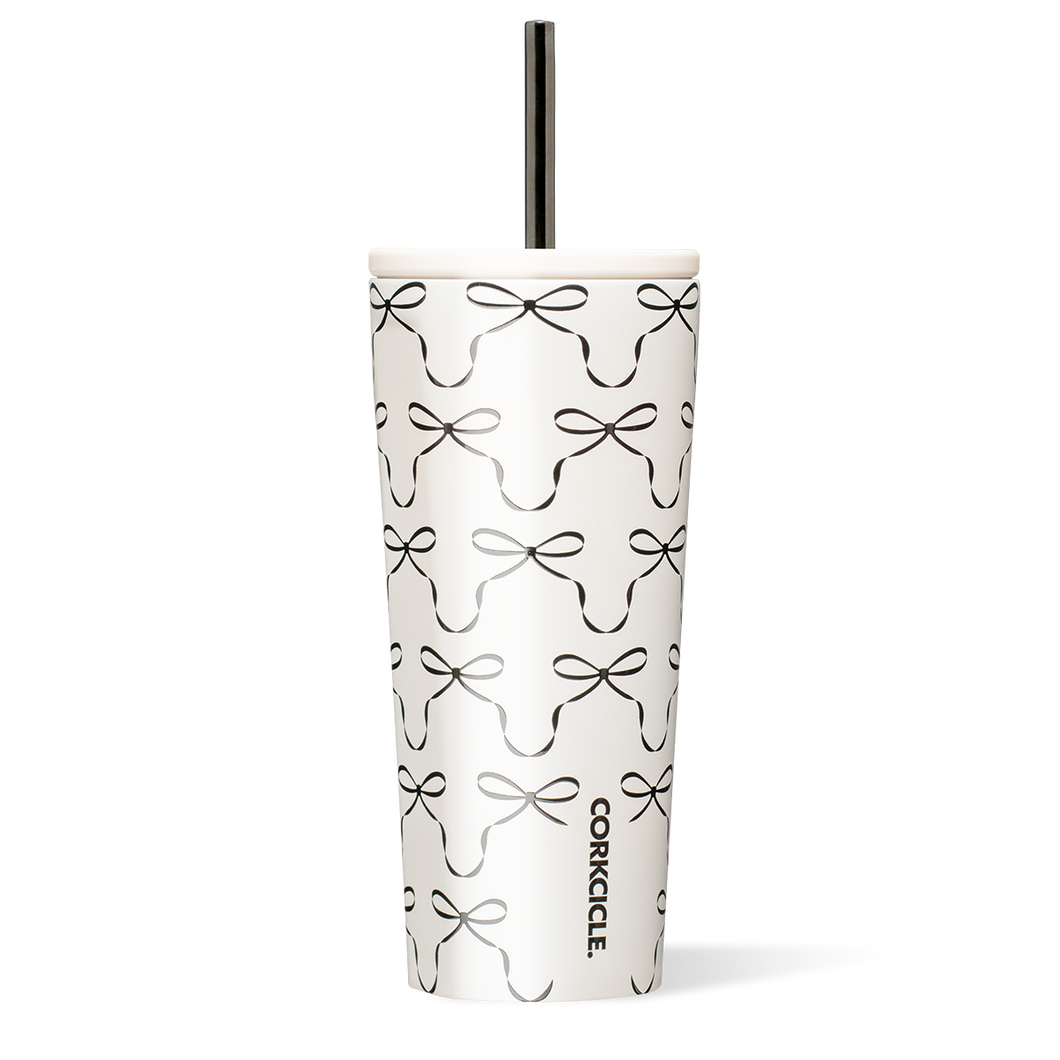 Cold Cup-24oz-Black Bows