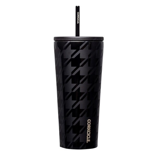 COLD CUP 24OZ- ONYX HOUNDSTOOTH