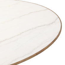 Sargon Dining Table-Honed White Marble