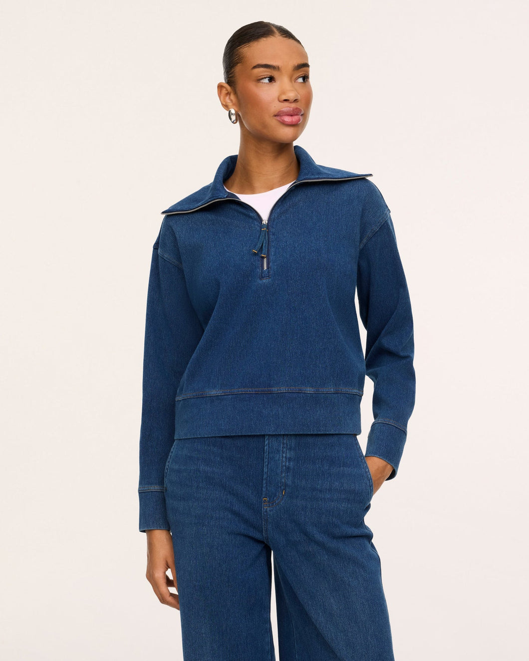 Airessentials Denim-Ish Half Zip