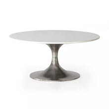 SIMONE ROUND COFFEE TABLE- WHITE MARBLE