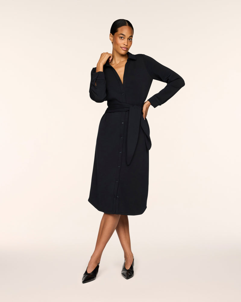 Airessentials Tie Waist Midi Shirt Dress