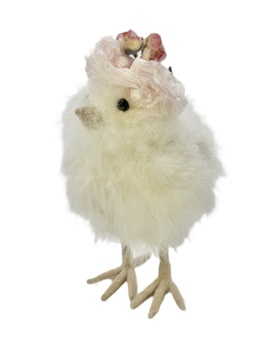 Chick with Crepe Blush Hat, Medium