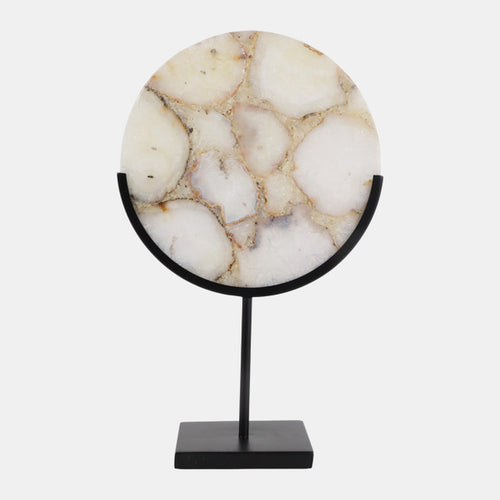 Agate Disc On Stand Sculpture