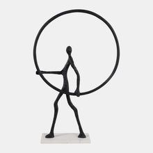 Man with Ring On Marble Base Sculpture