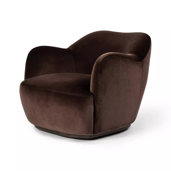 JULIUS SWIVEL CHAIR-SURREY COCOA