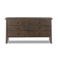 Freddie 6 Drawer Dresser-Brown