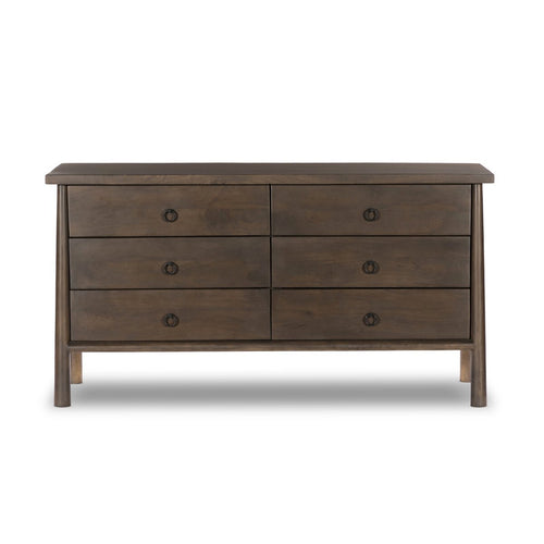 Freddie 6 Drawer Dresser-Brown