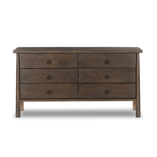 Freddie 6 Drawer Dresser-Brown