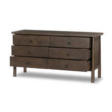 Freddie 6 Drawer Dresser-Brown