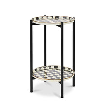 Courtly Check Enamel 2 Tier Cocktail Table