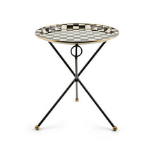 Courtly Check Enamel Tilt Accent Table