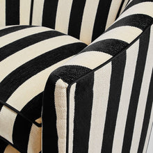 Marquee Black Stripe Chenille Swivel Chair