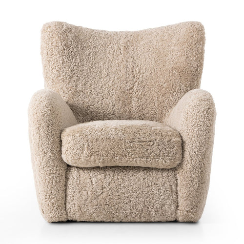Amelie Chair-Beige Shearling