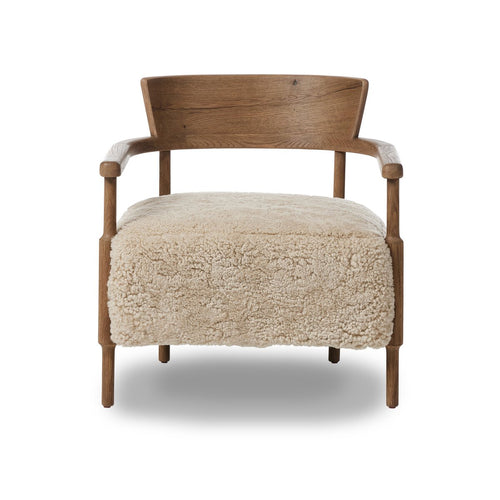 Bennett Chair-Beige Shearling