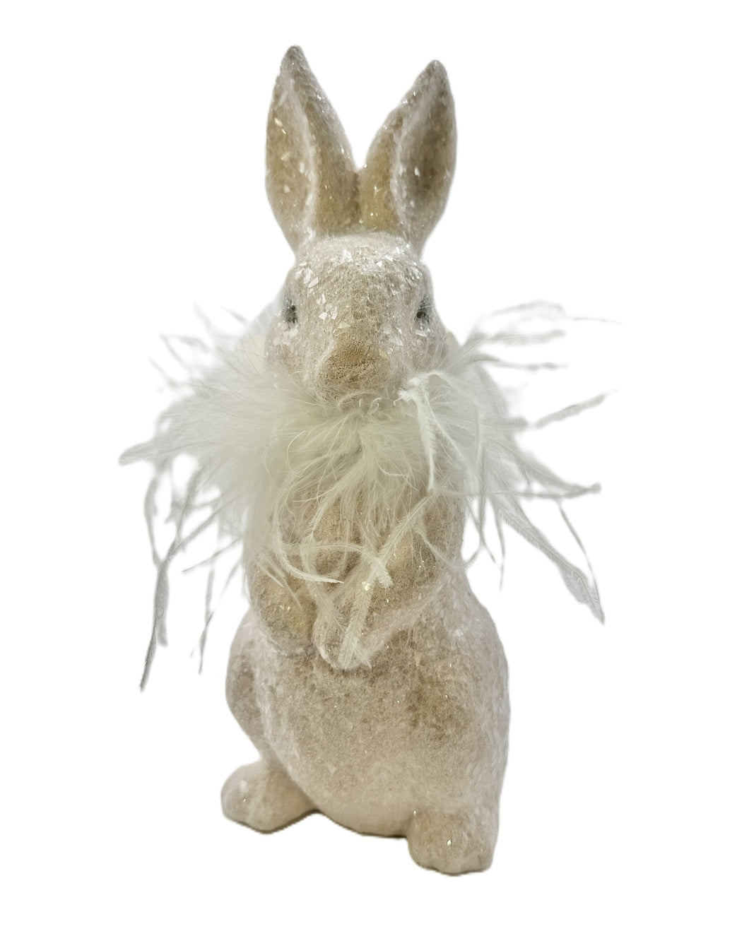 Jackson Rabbit with Blush Ostrich Boa
