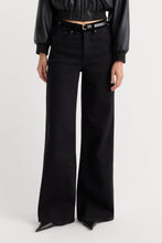 Soft Tech Good Waist Black Palazzo Jean
