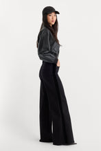 Soft Tech Good Waist Black Palazzo Jean