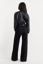 Soft Tech Good Waist Black Palazzo Jean