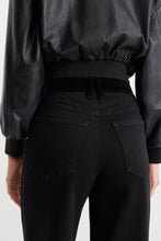 Soft Tech Good Waist Black Palazzo Jean