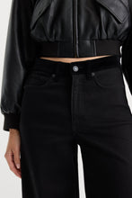 Soft Tech Good Waist Black Palazzo Jean