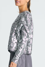 MINI FOIL CABLE KNIT SWEATER