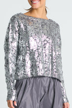 MINI FOIL CABLE KNIT SWEATER