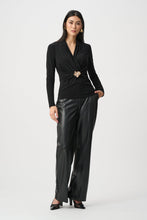 Silky Knit Twist Wrap Top