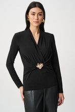 Silky Knit Twist Wrap Top