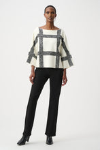 Plaid Boat Neck Sweater