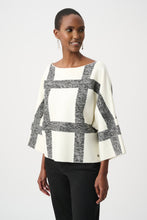 Plaid Boat Neck Sweater