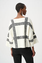Plaid Boat Neck Sweater