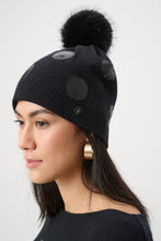 Pompom Sequin Double Layer Knit Hat