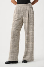 Plaid Boucle Wide Leg Pant