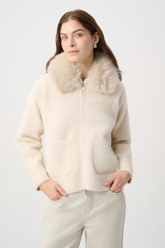 Detachable Faux Fur Collar Jacket