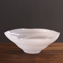 Glass Alabaster Wave Extra Large Bowl