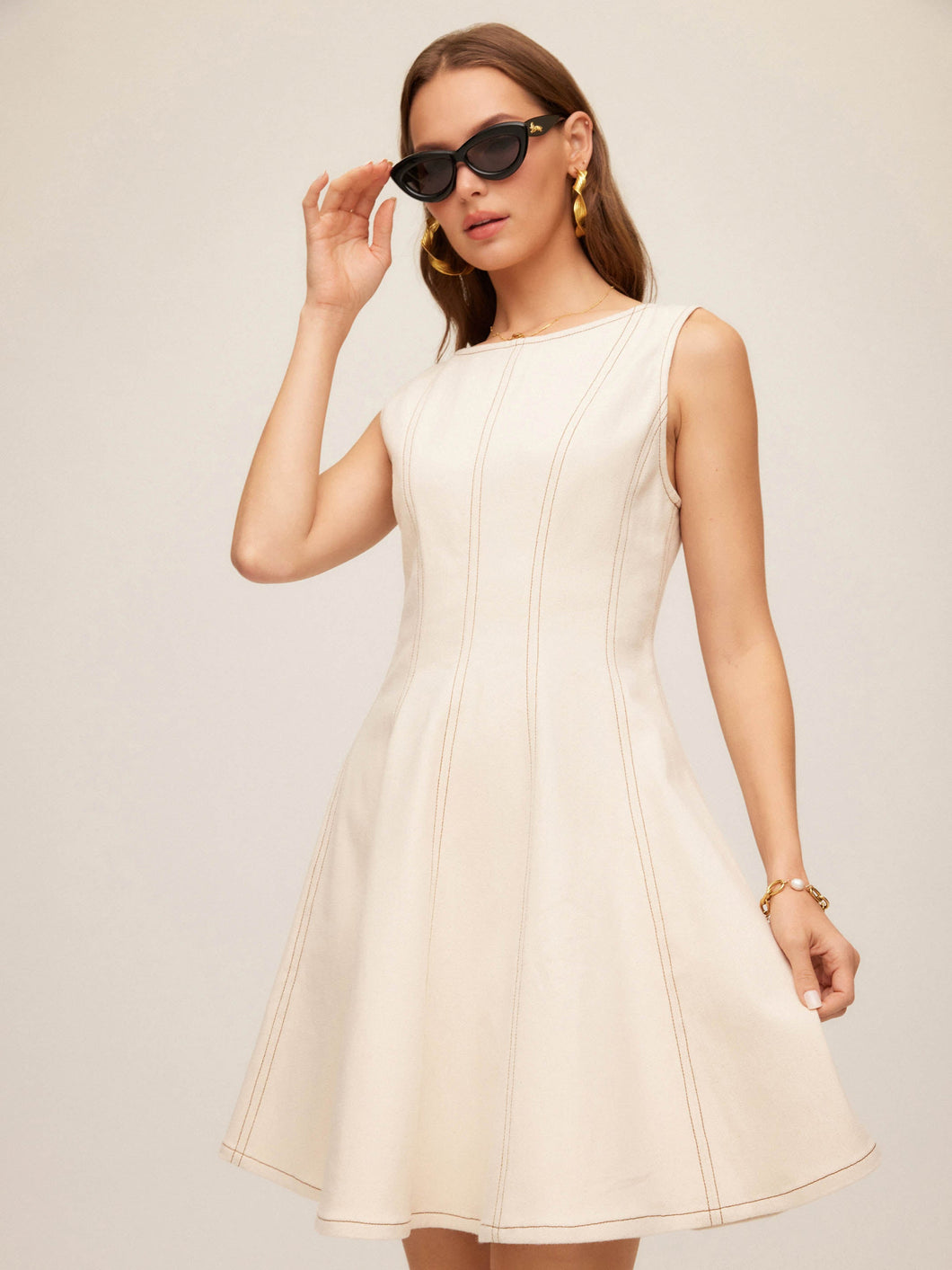 Darla Contrast Stitch Dress