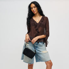 Rose Black Shoulder Bag