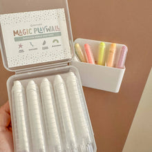 White Dustless Chalk Crayons and Magnetic Holder